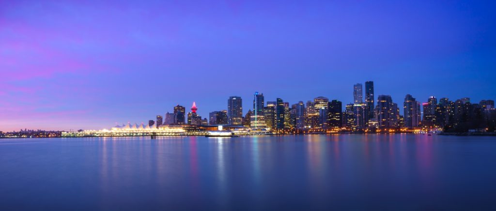 panoramic view of vancouver skyline at sunrise fraser valley cataract min