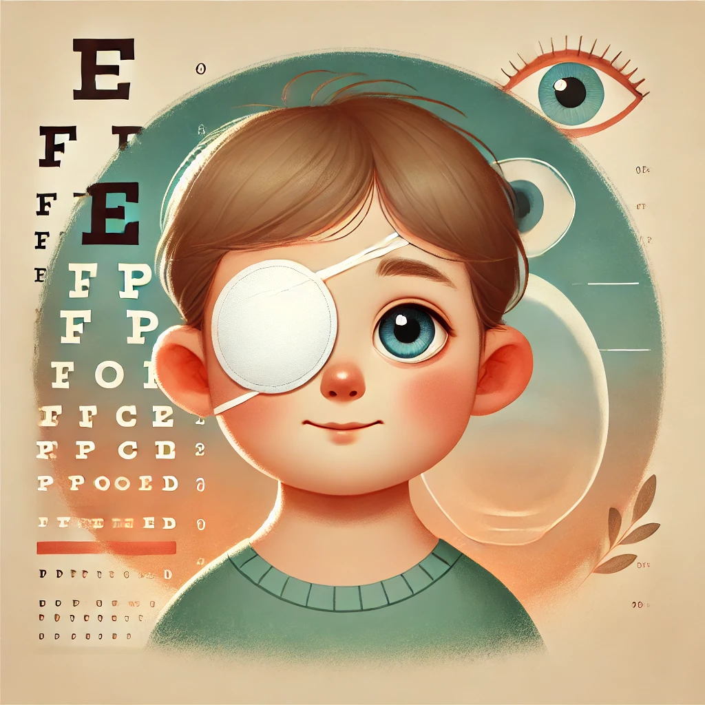 A-featured-image-for-a-blog-post-about-Amblyopia-lazy-eye.-The-image-should-show-a-young-child-with-one-eye-covered-with-a-medical-patch