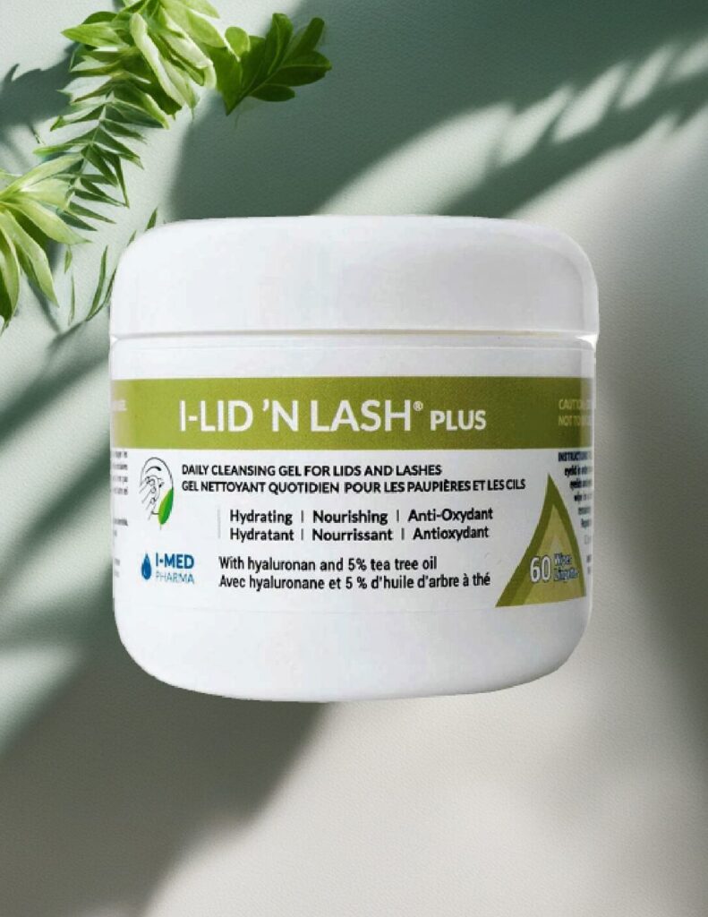 I-LID ‘N LASH® Plus eyelid and lash cleanser with tea tree oil